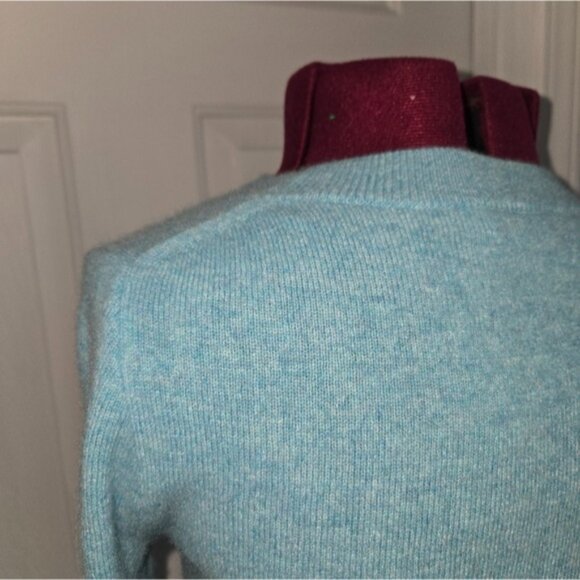 J. Crew Blue Crew Neck Cashmere Sweater - Picture 4 of 10